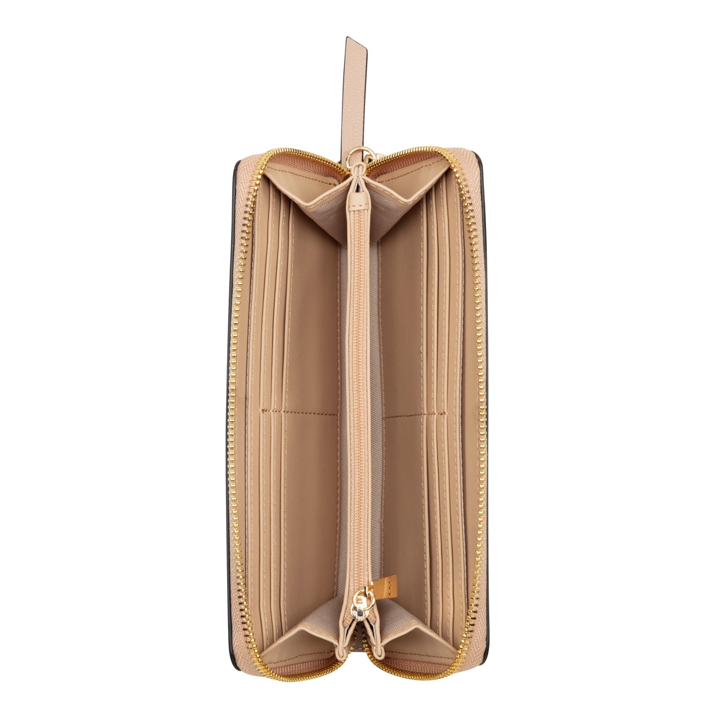 Billetera Zip Around Coen Blanco/Chocolate