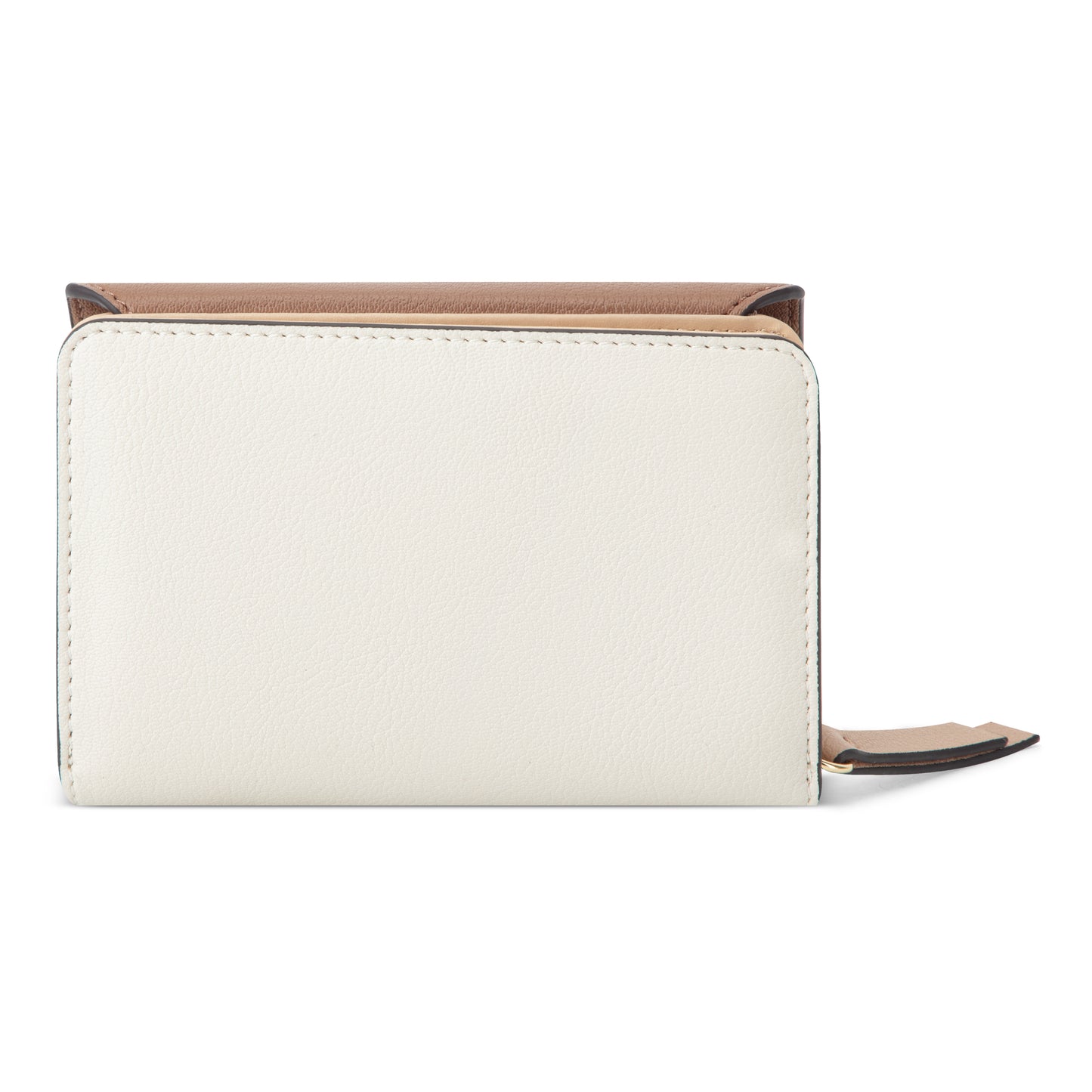 Billetera French Coen Blanco/Chocolate