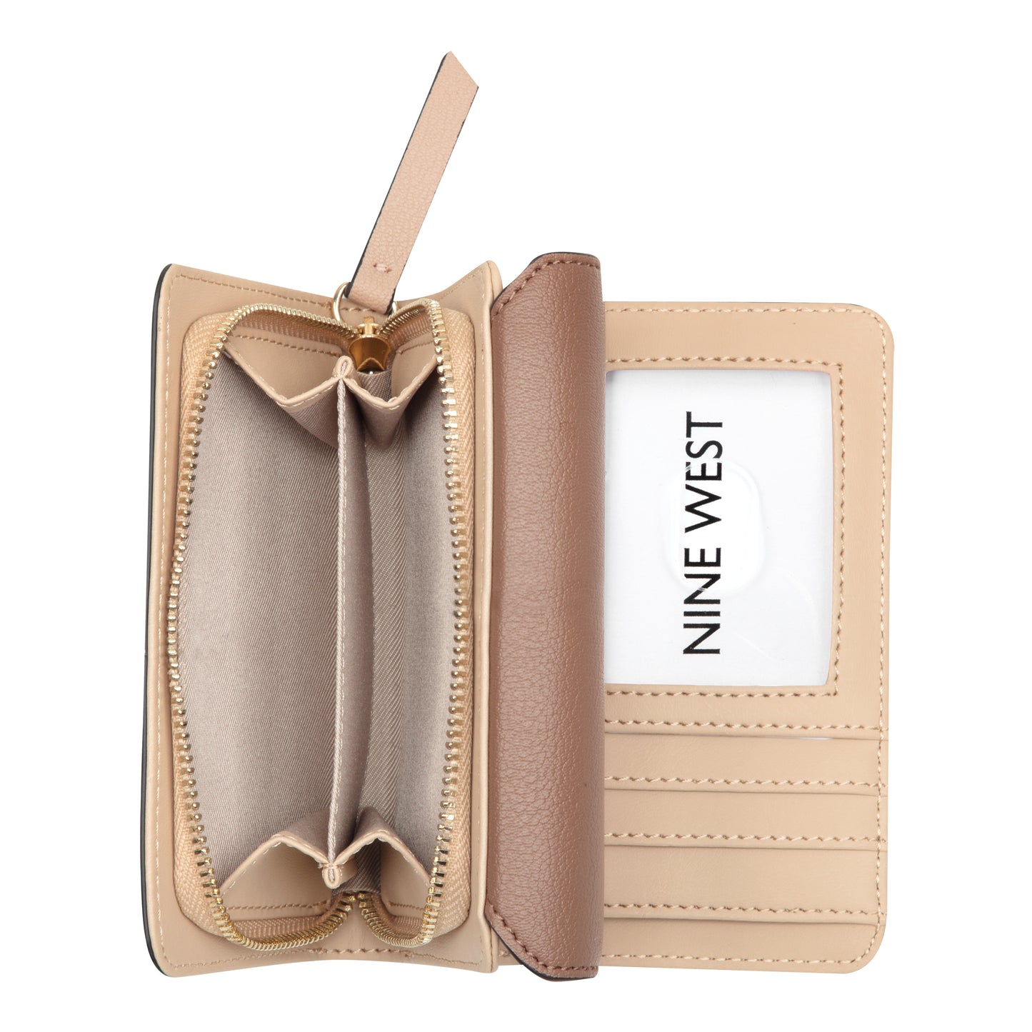 Billetera French Coen Blanco/Chocolate