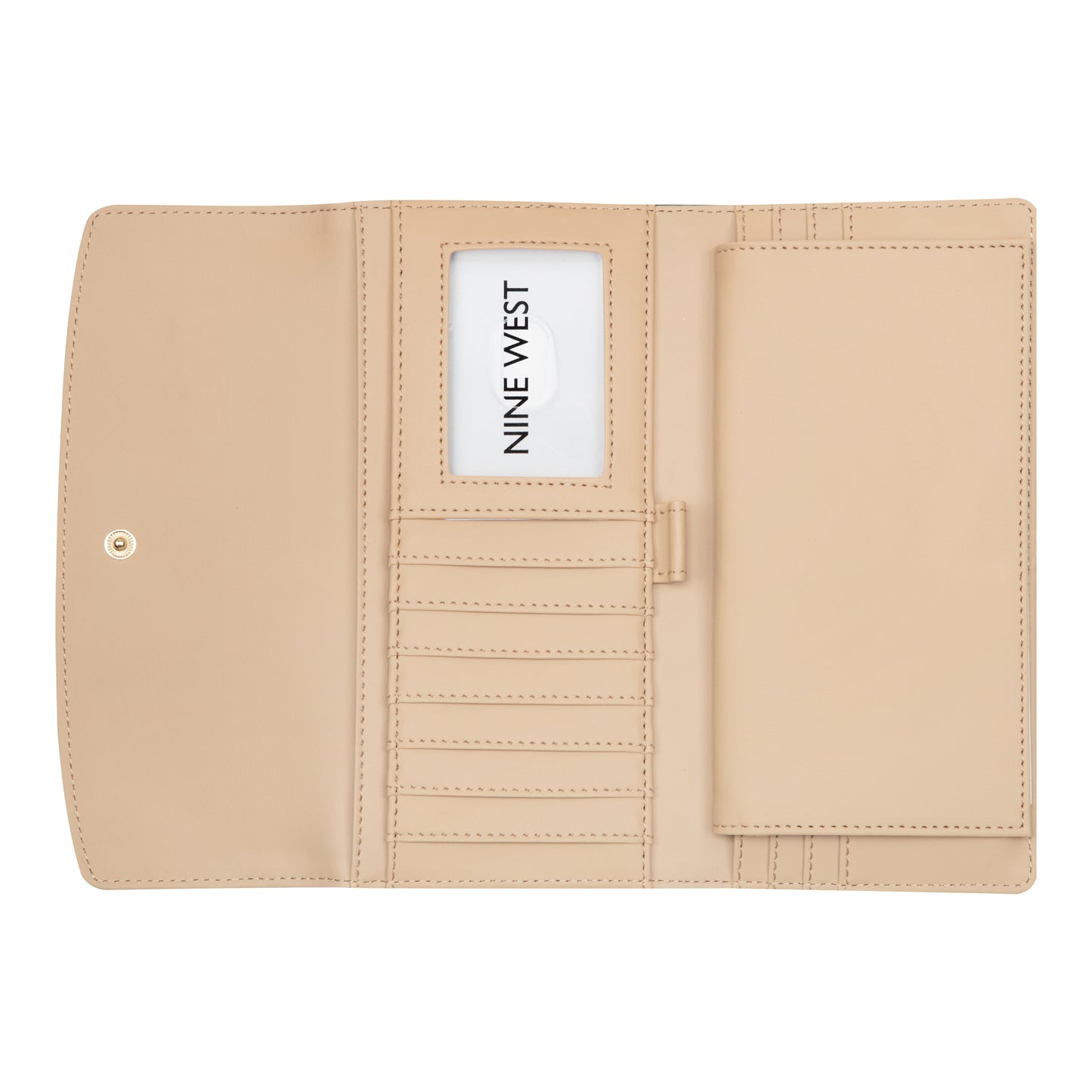 Billetera Check Coen Blanco/Chocolate