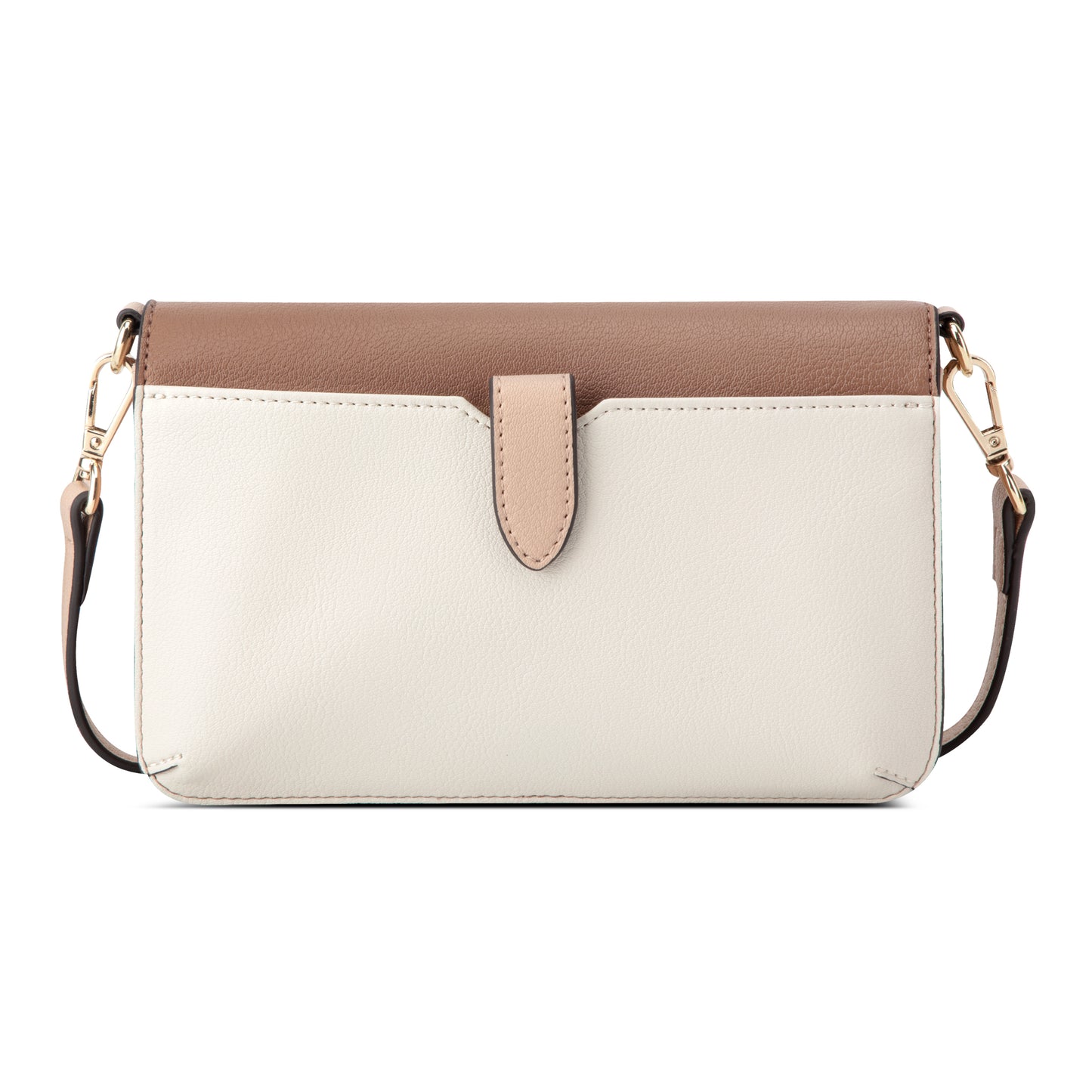 Billetera Xbody Coen Blanco/Chocolate