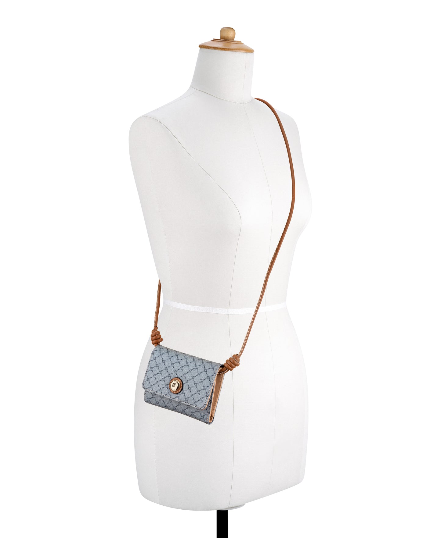 Cartera Nine West Talley Slg Small Trifold-Chambray Logo/Brandy