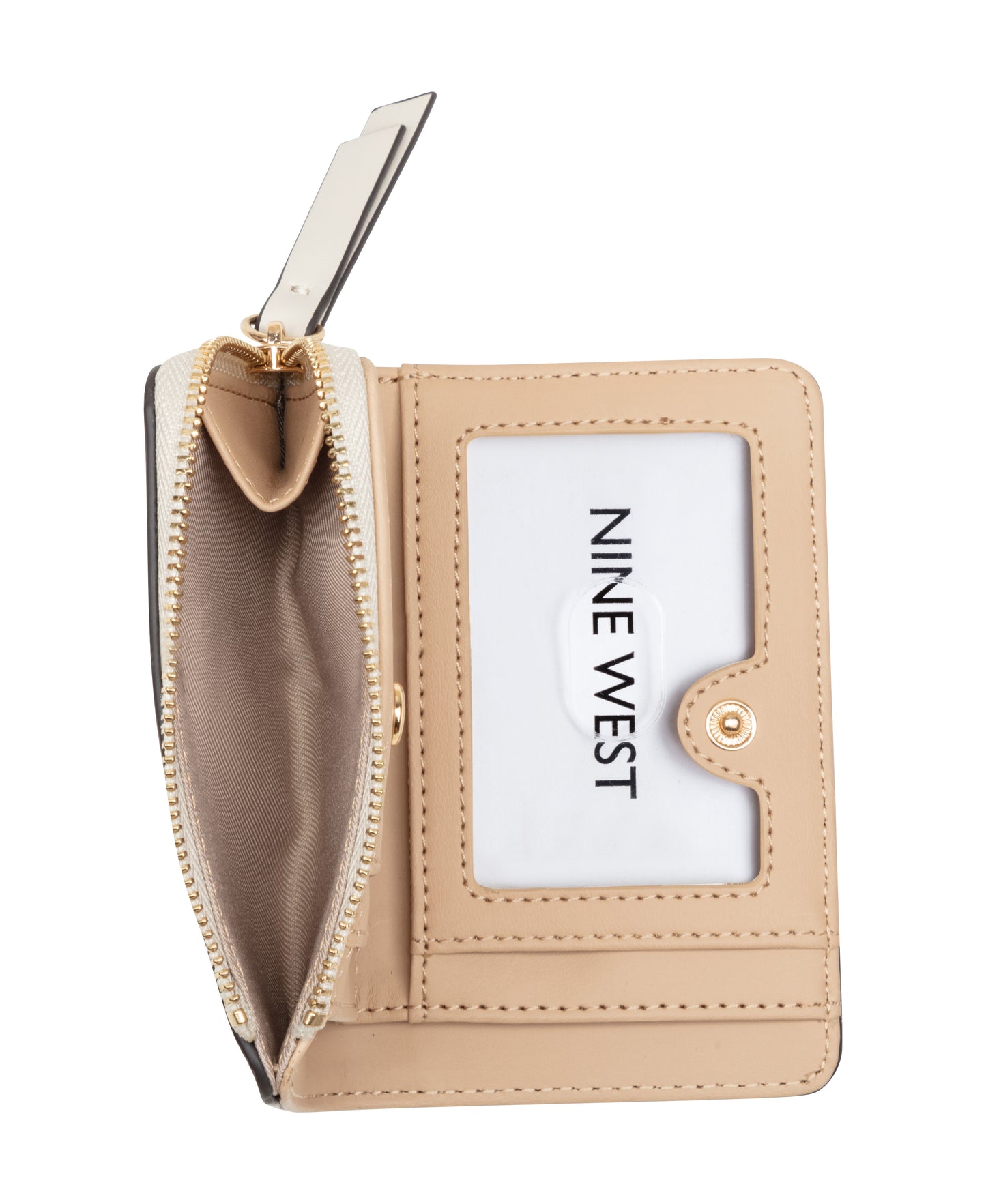 Cartera Nine West Elowyn Slg Zip Arnd Card Case-Fawn/Milk