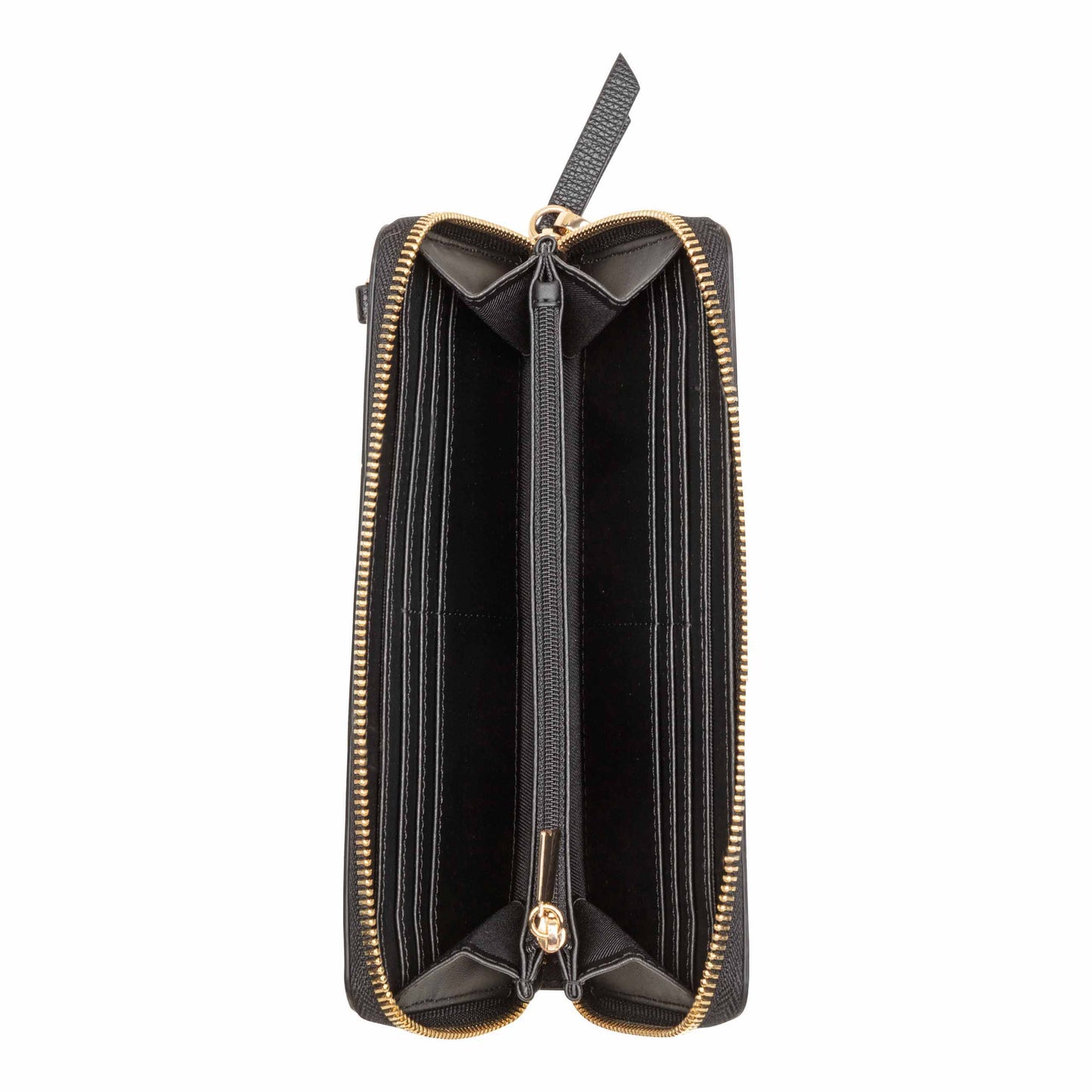 Cartera Nine West Luela Slg Zip Arnd Wrslt Wllt-Black
