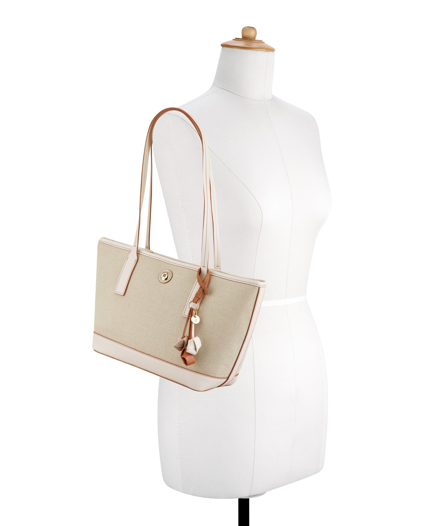 Cartera Nine West Talley Shopper-Natural/Cream