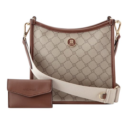Cartera Crossbody Nalini Crema/Chocolate