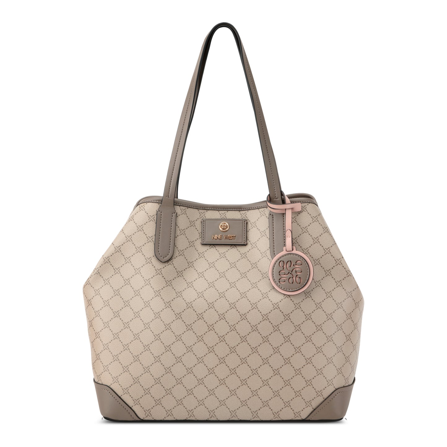 Cartera Tote Piera Crema/Gris