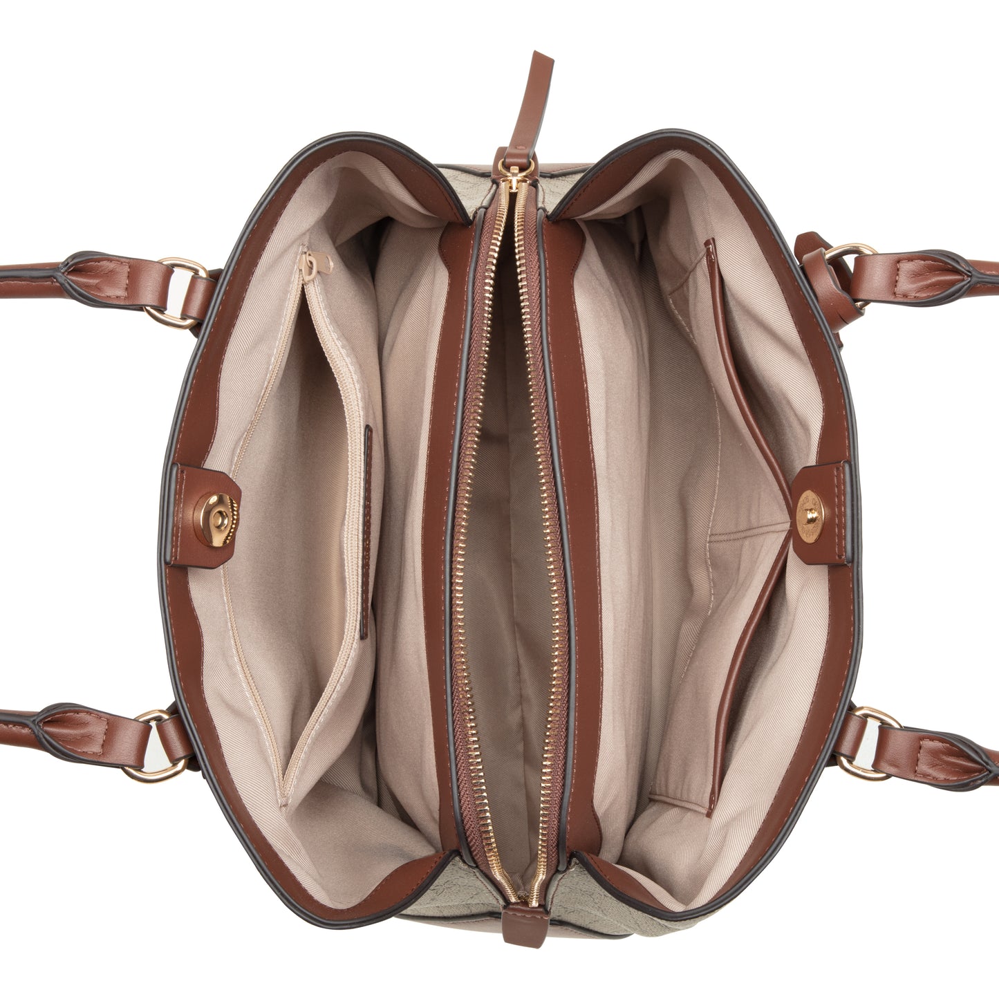 Cartera Carryall Lakelyn Crema/Chocolate