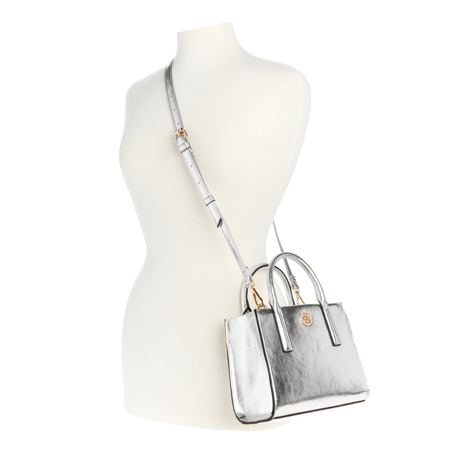 Cartera Tote Crossbody Maylee Plata