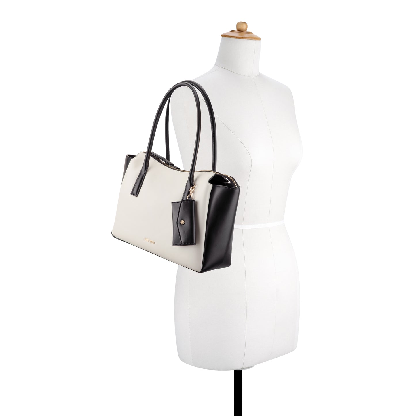 Cartera Carryall Becher Blanco/Negro