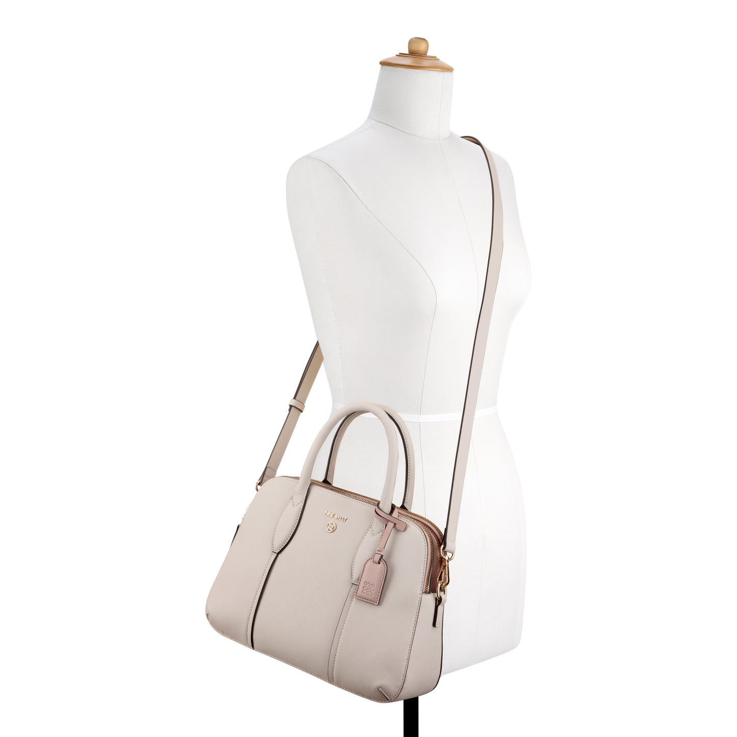 Cartera Satchel Grady Cemento