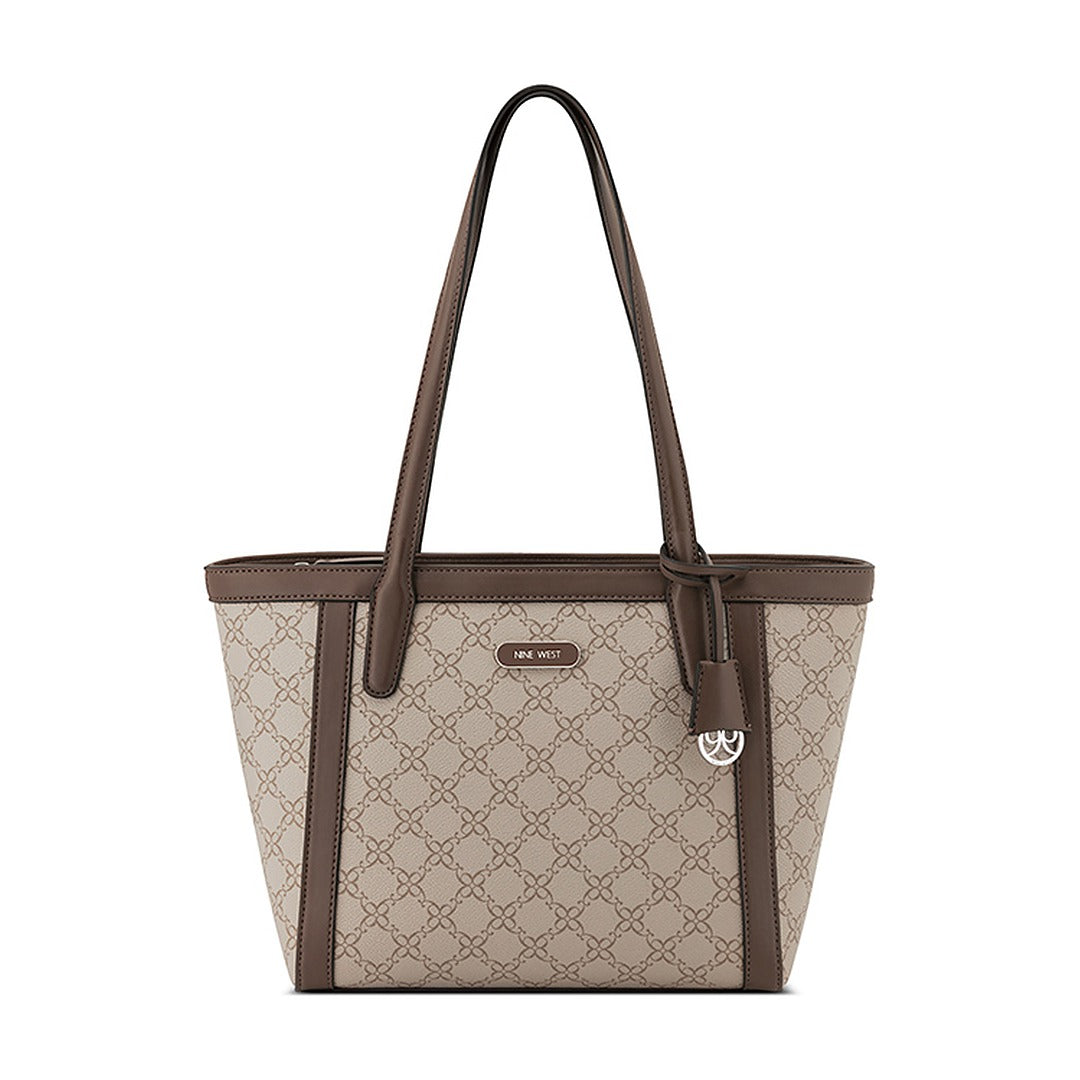 Cartera Nine West Small Tote Aziel Mushroom Logo/Cocoa