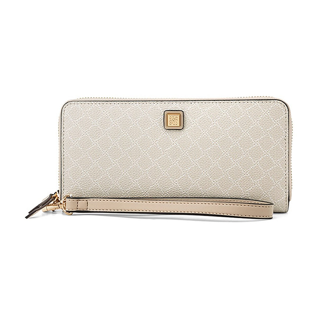Billetera Nine West SLG Around Wristlet Wallet Khora Cream Logo/Beige