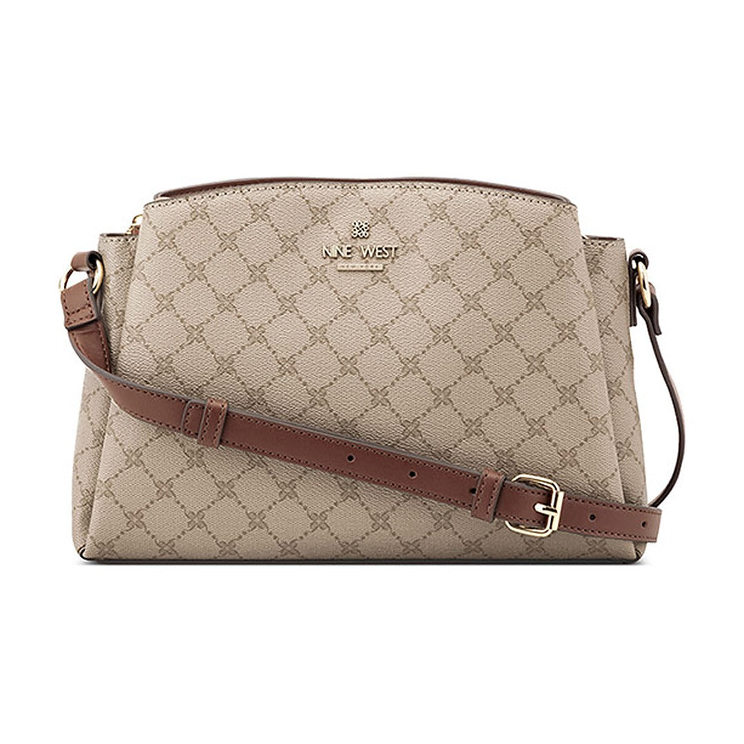 Cartera Nine West Crossbody Luela New Khaki/Chestnut