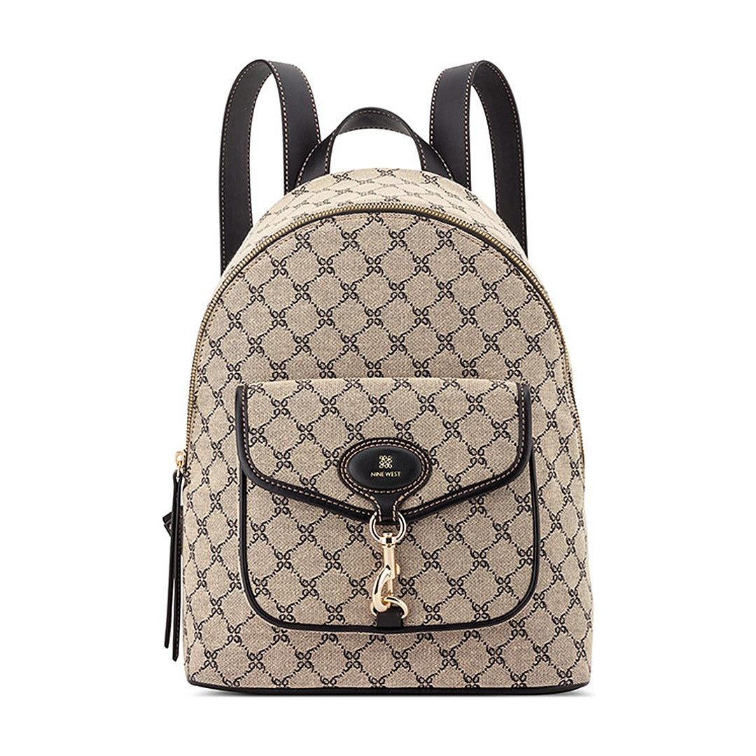 Cartera Nine West Medium Backpack Navy Natural Logo/Black