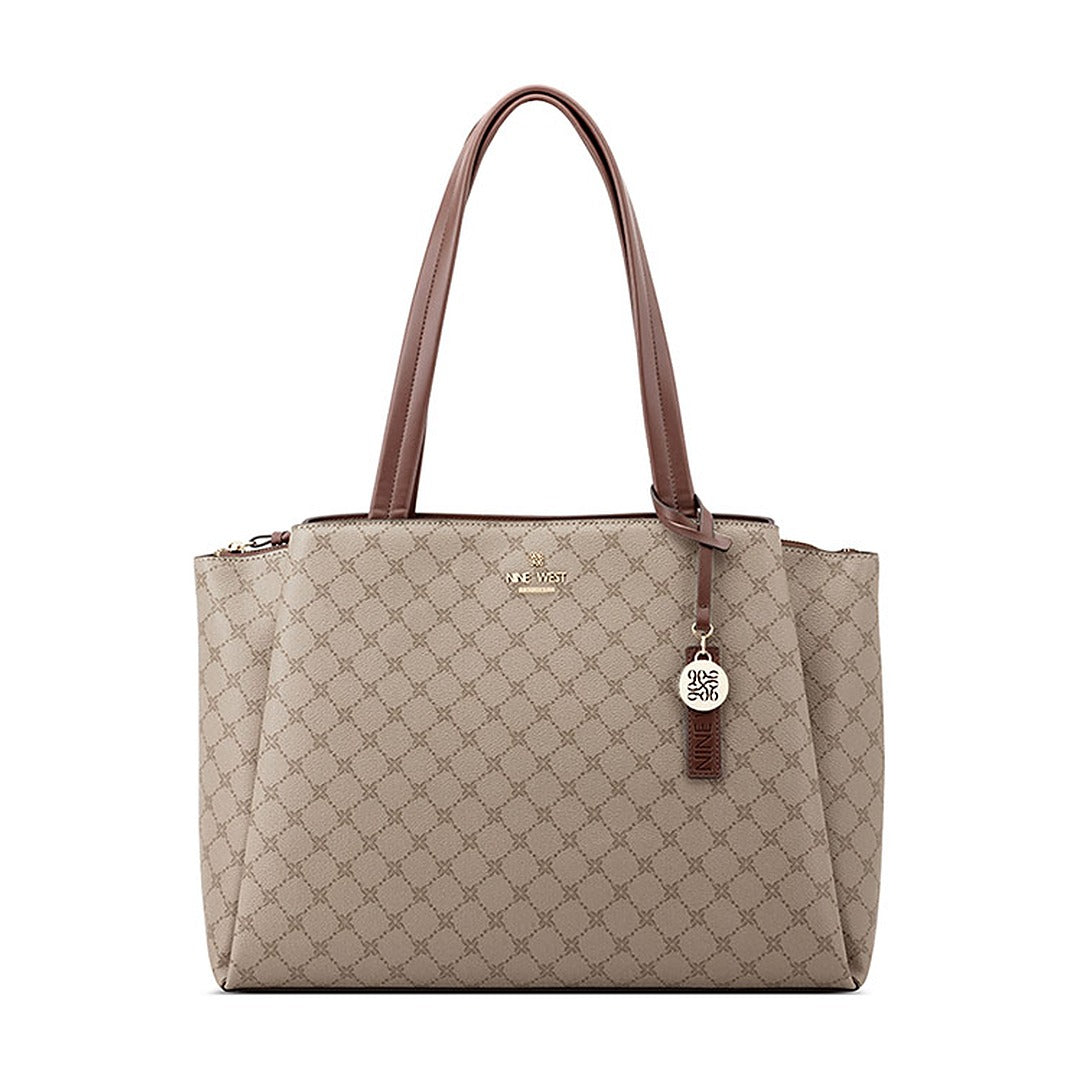 Cartera Nine West Tech Tote Luela New Khaki/Chestnut