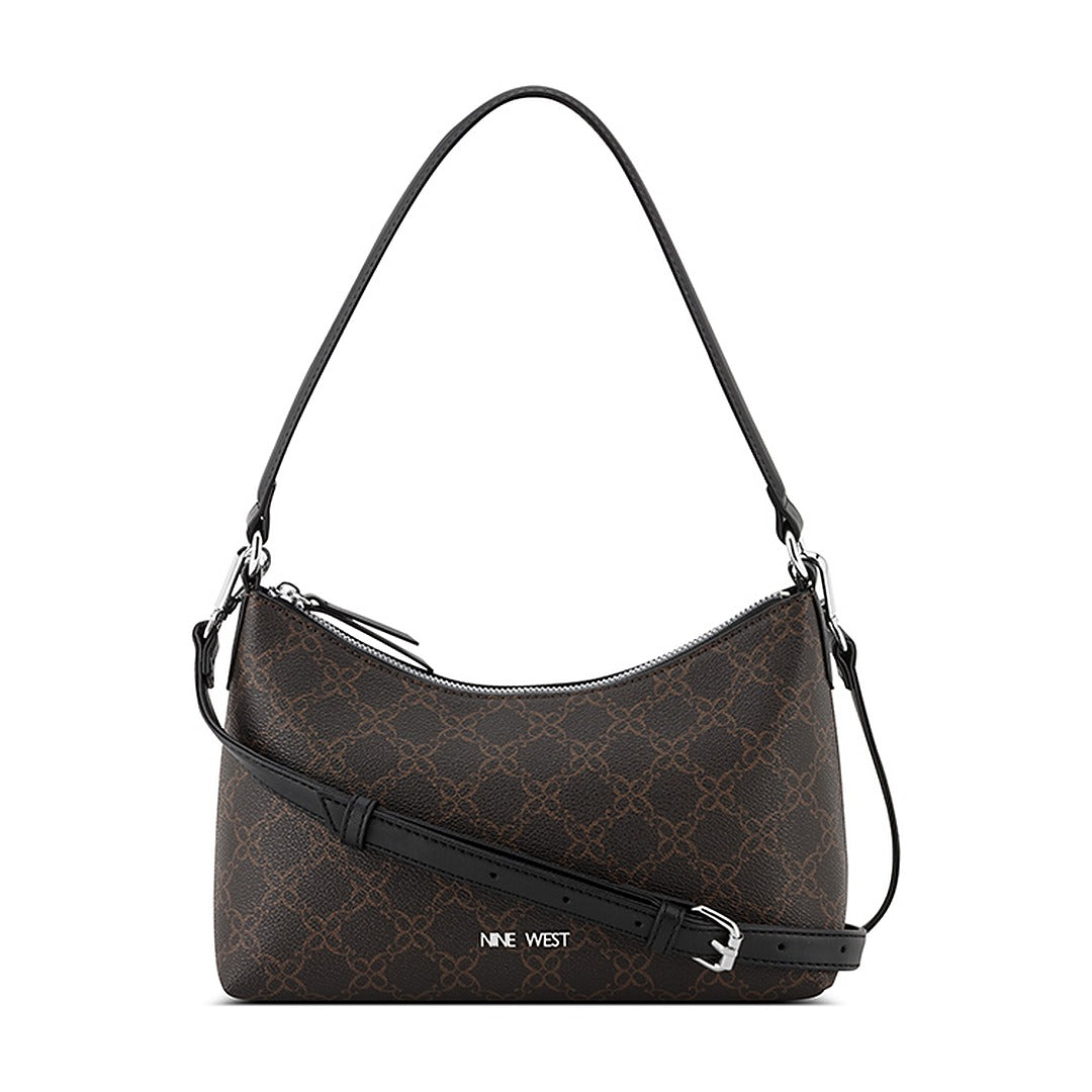 Cartera Nine West Shoulder bag Brennan Brown Logo/Black