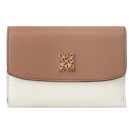 Billetera French Coen Blanco/Chocolate