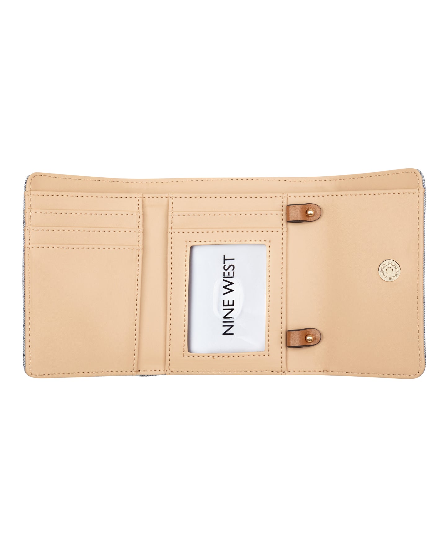Cartera Nine West Talley Slg Small Trifold-Chambray Logo/Brandy