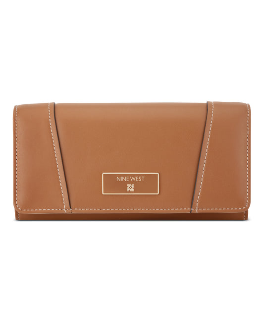 Cartera Nine West Fleura Slg Phone Clutch Wallet-Brandy