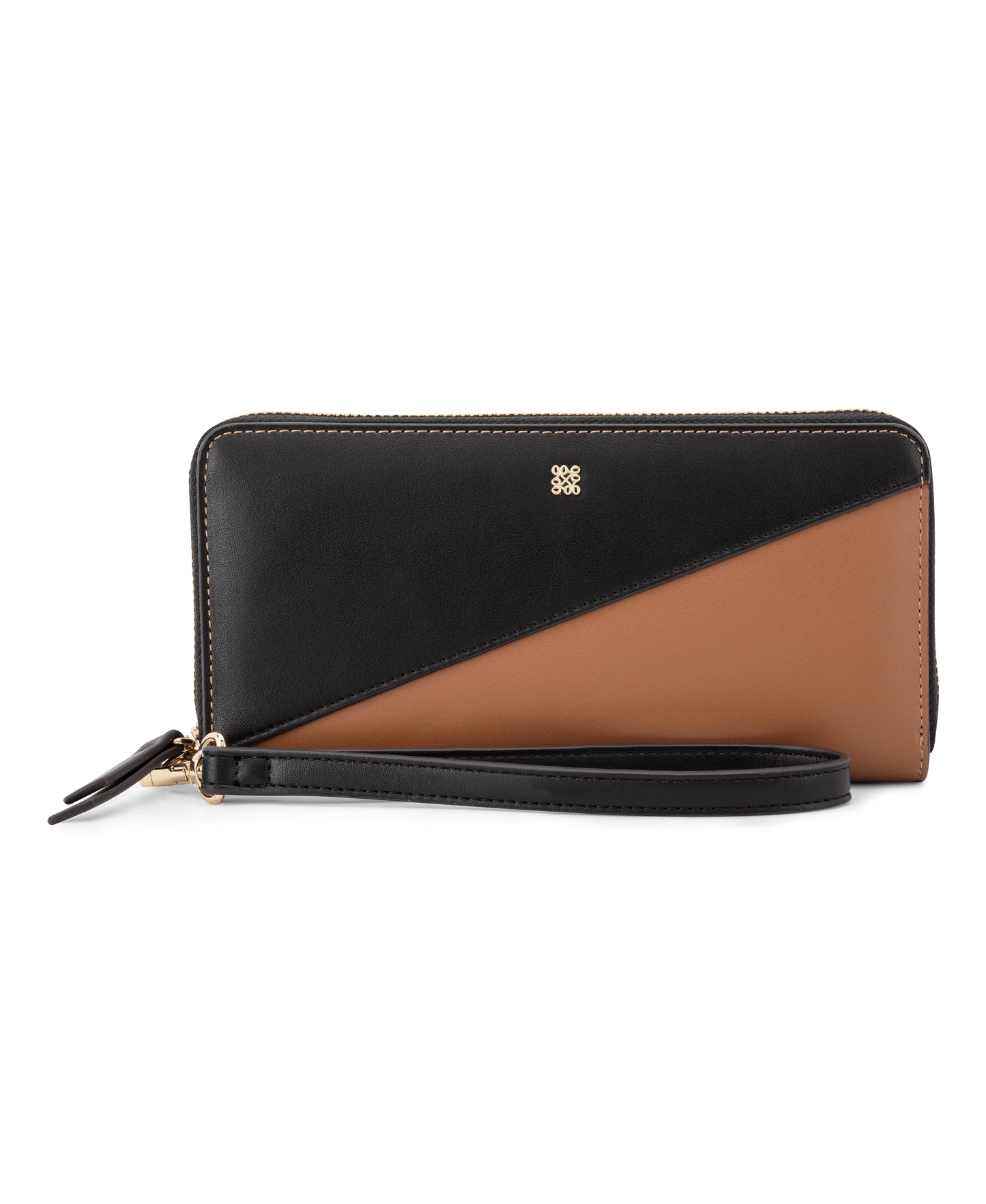 Cartera Nine West Elowyn Slg Zip Arnd Wrstlt Wlt-Brandy/Black