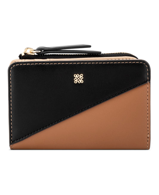 Cartera Nine West Elowyn Slg Zip Arnd Card Case-Brandy/Black