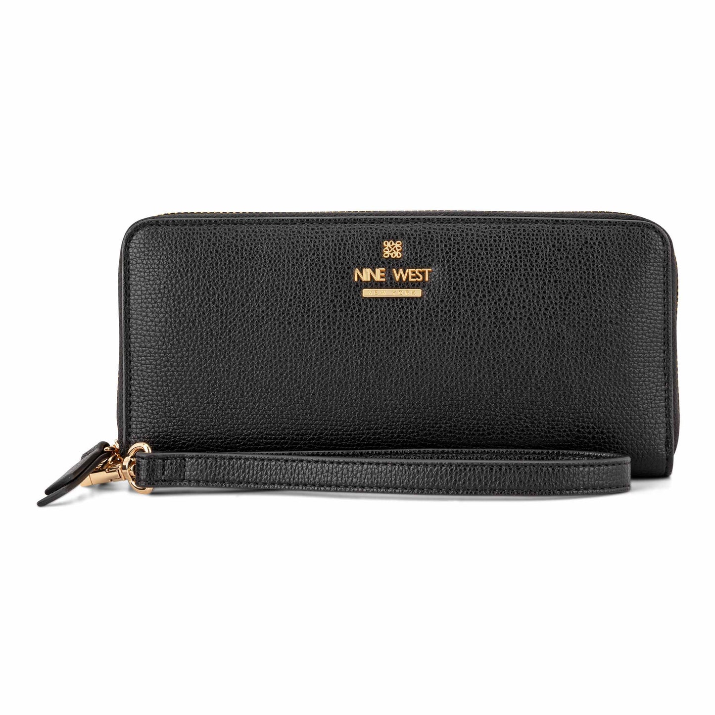 Cartera Nine West Luela Slg Zip Arnd Wrslt Wllt-Black