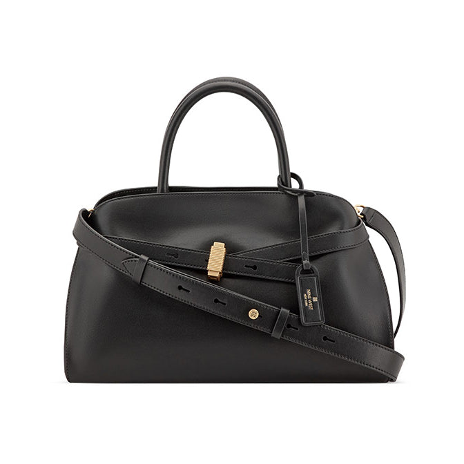 Cartera Satchel Arpana Negro- 100% Cuero
