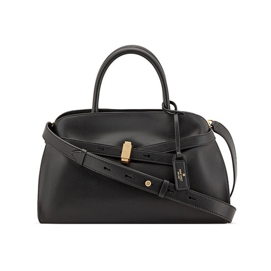 Cartera Satchel Arpana Negro- 100% Cuero