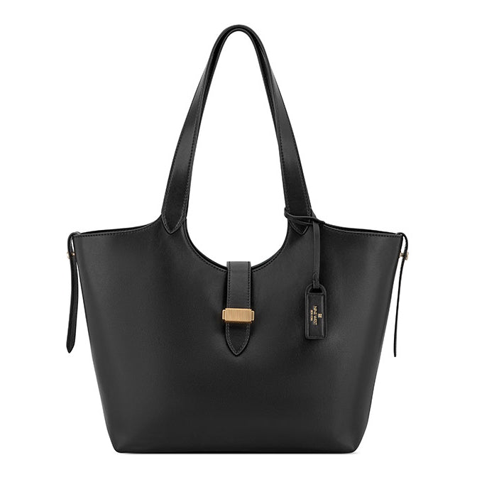 Cartera Tote Arpana Negro - 100% Cuero