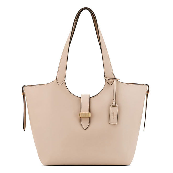Cartera Tote Arpana Crema - 100% Cuero