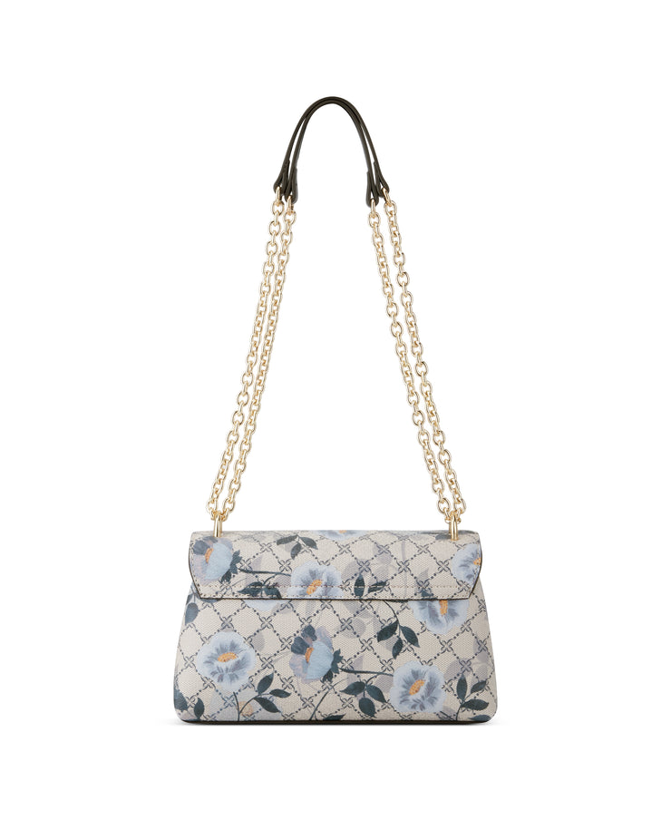 Angelina Convertible Xbdy Flap Navy Floral Logo