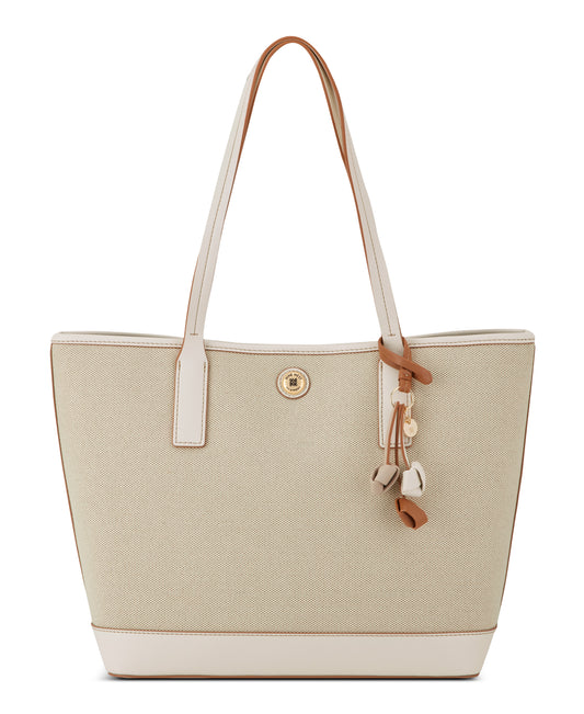 Cartera Nine West Talley 2 In 1 Tote-Natural/Cream
