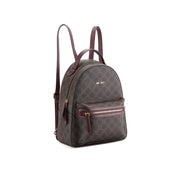 Vander Medium Dome Backpack Brown Logo/Merlot