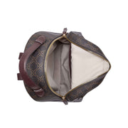 Vander Medium Dome Backpack Brown Logo/Merlot