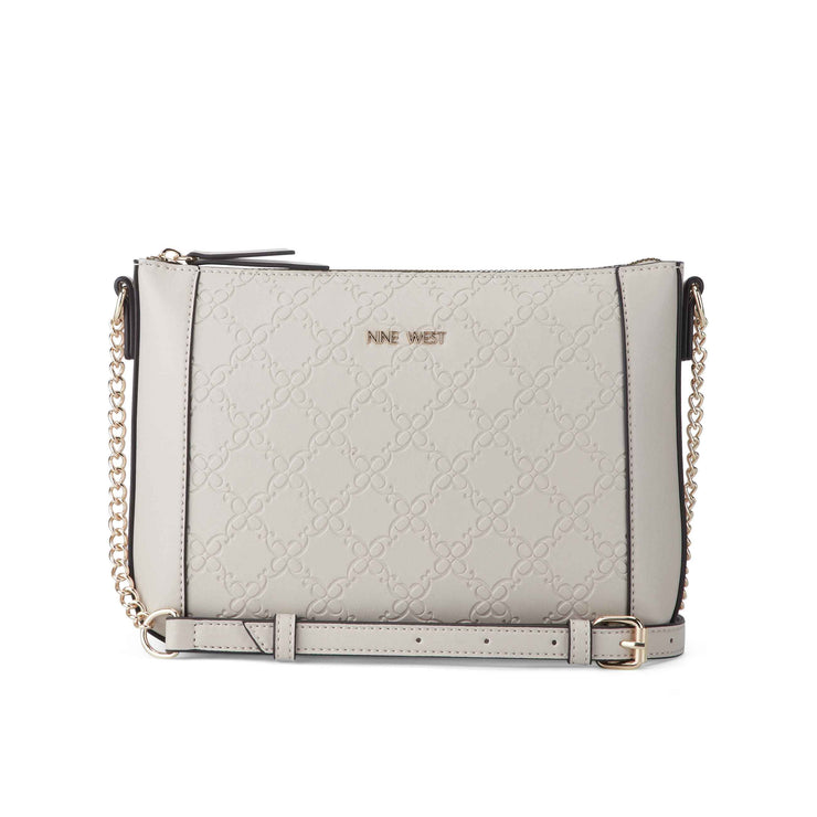 Basil Top Zip Crossbody Cement