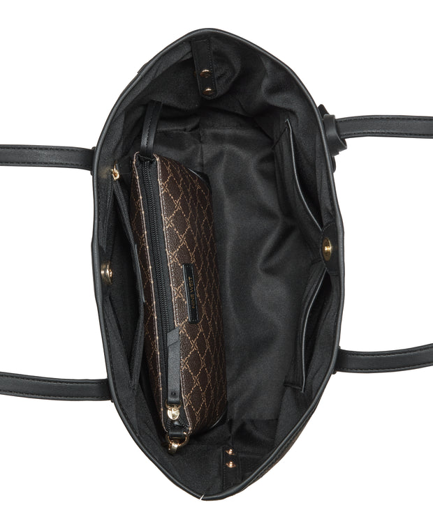 Delaine 2 In 1 Tote Brown Black