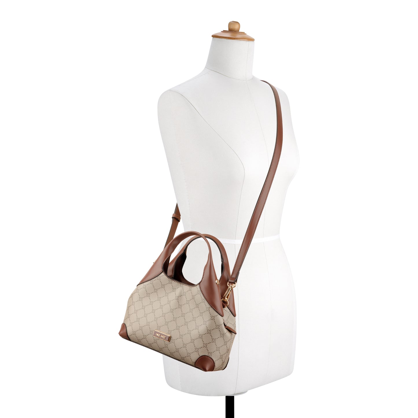 Cartera Crossbody Eamon Crema/Chocolate