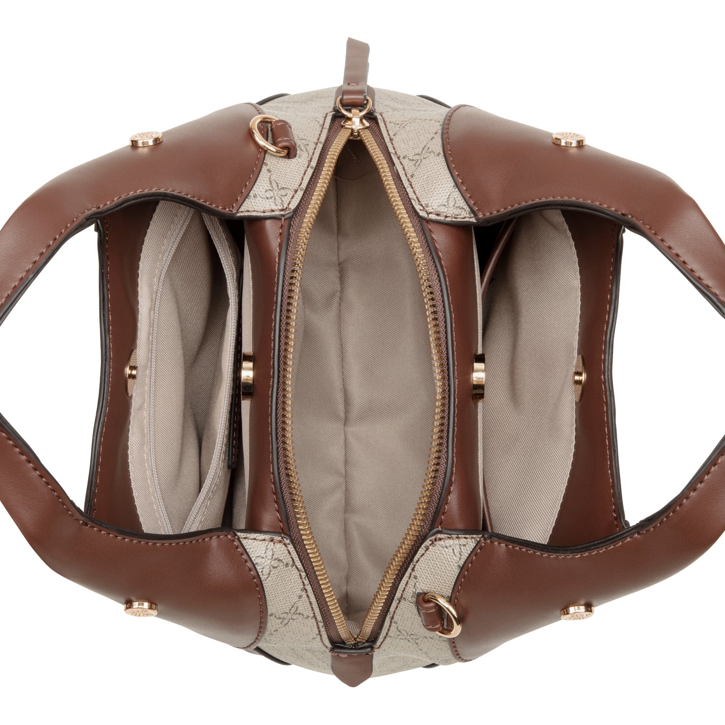 Cartera Crossbody Eamon Crema/Chocolate
