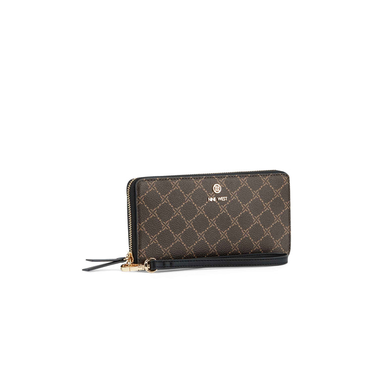 Linnette Slg Zip Arnd Wrlt Wlt Brown Black