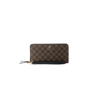 Linnette Slg Zip Arnd Wrlt Wlt Brown Black