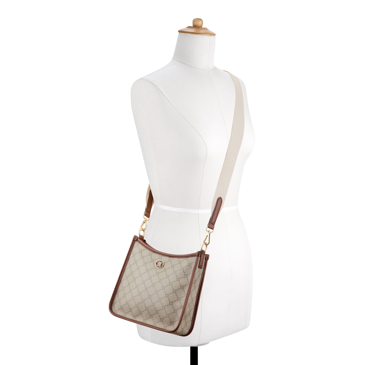 Cartera Crossbody Nalini Crema/Chocolate