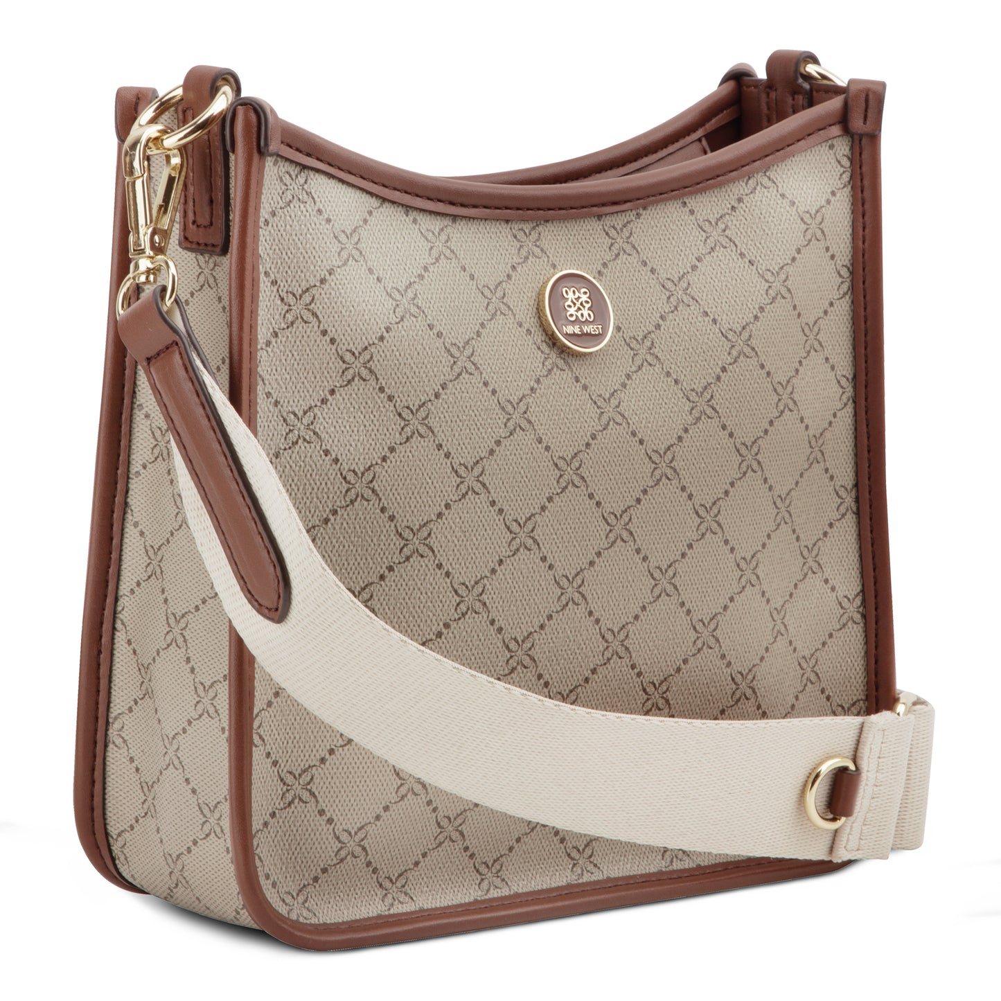 Cartera Crossbody Nalini Crema/Chocolate