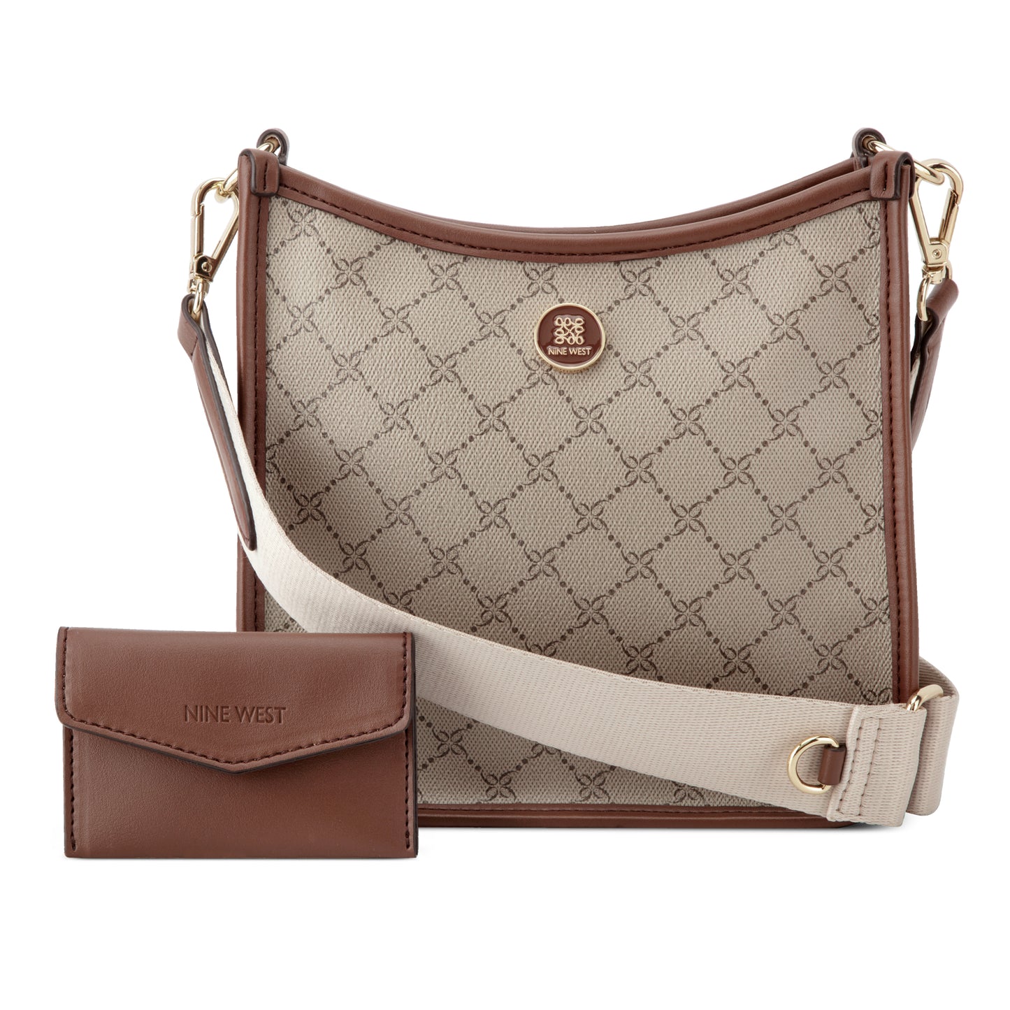 Cartera Crossbody Nalini Crema/Chocolate