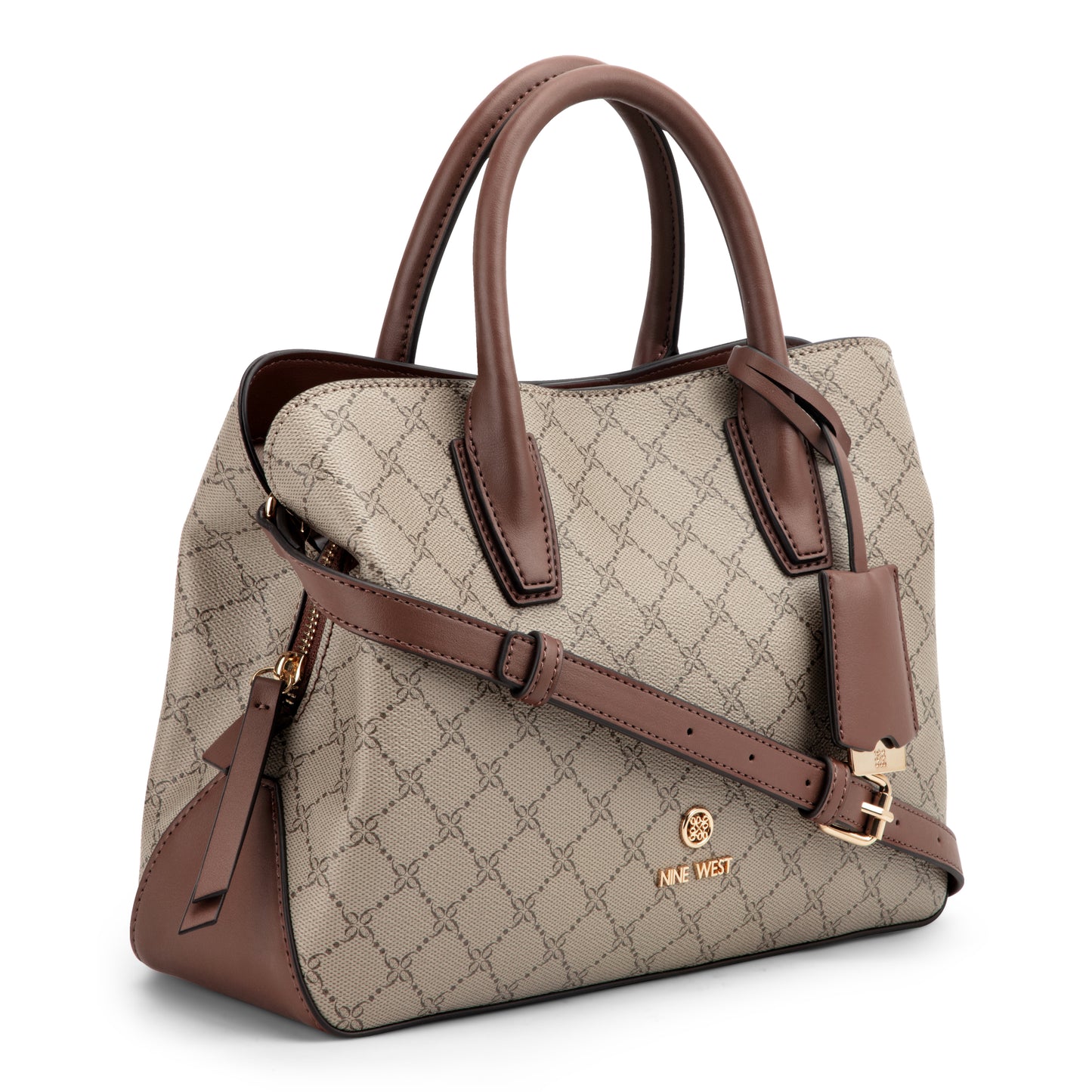 Cartera Satchel Lakelyn Crema/Chocolate