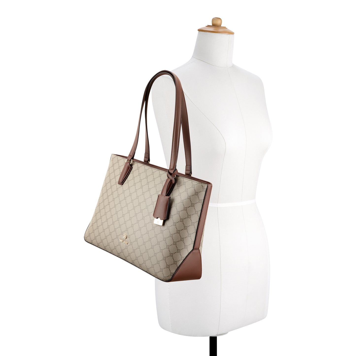 Cartera Tote Lakelyn Crema/Chocolate