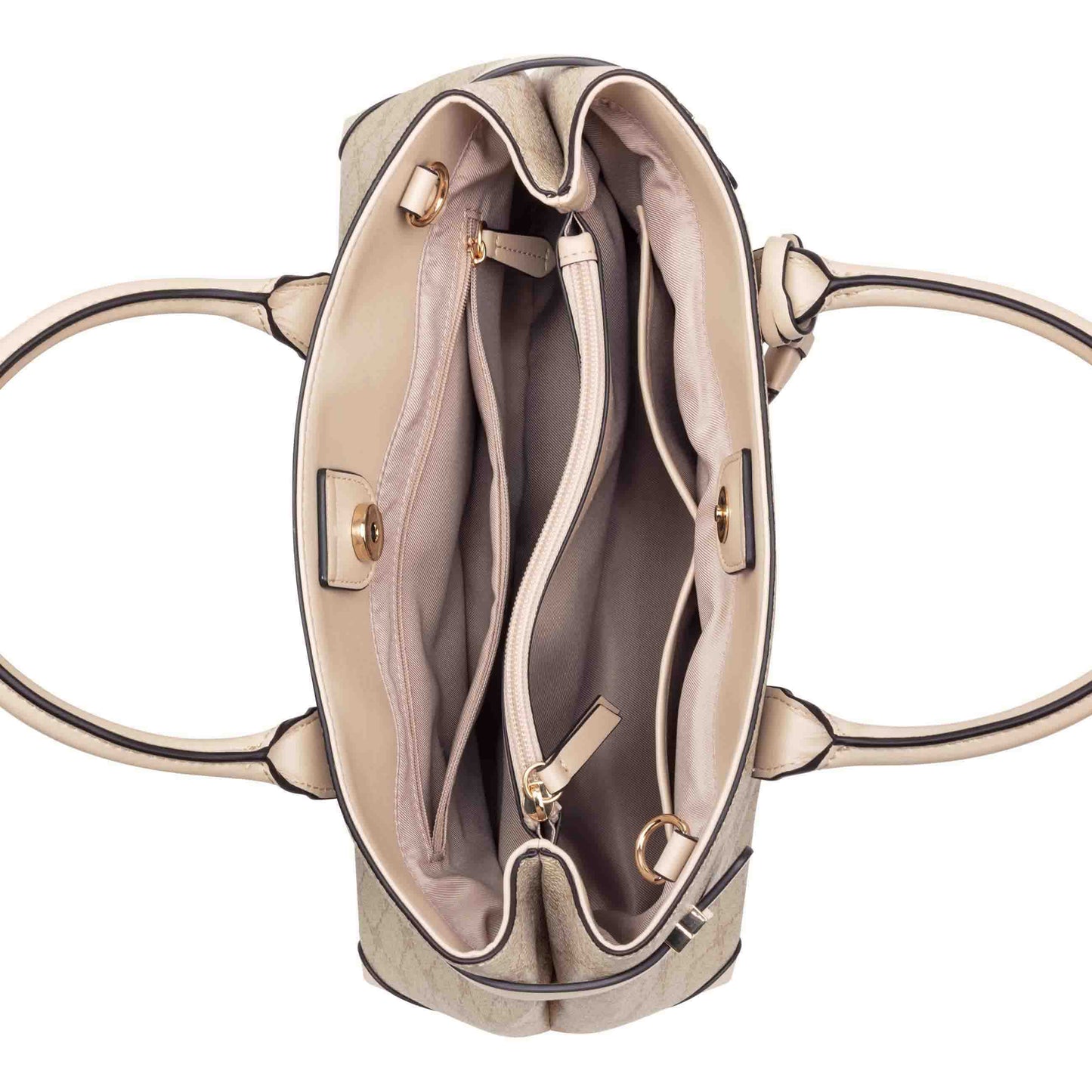 Cartera  Satchel Aira Crema
