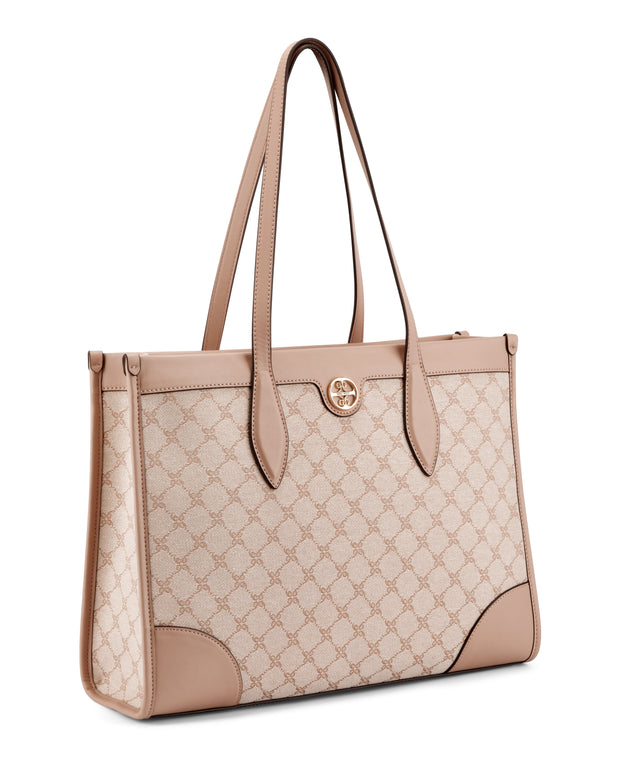 Kyelle Jet Set Tote Blushing Logo