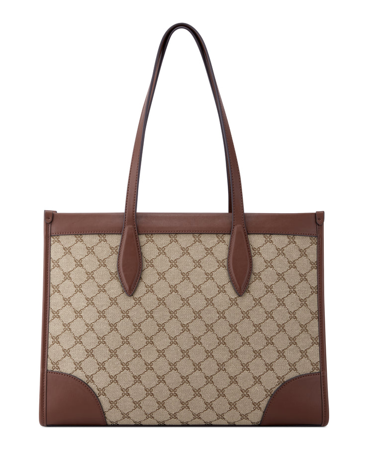 Kyelle Jet Set Tote Mocha Logo Mahogany