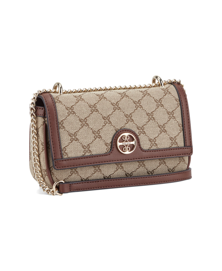 Kyelle Mini Cnvrtble Xbdy Flap Mocha Logo Mahogany